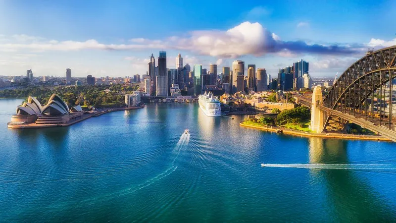 Sydney Harbour with the Opera House and city skyline