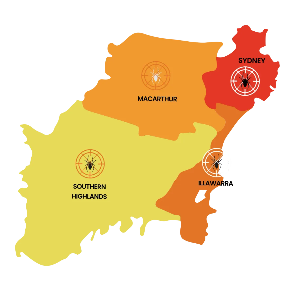 Premier Pest Control service areas across NSW