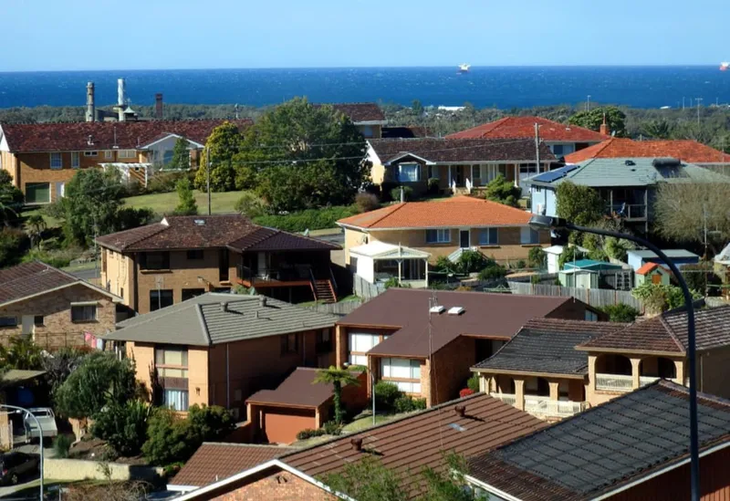Aerial view of a Wollongong residential area